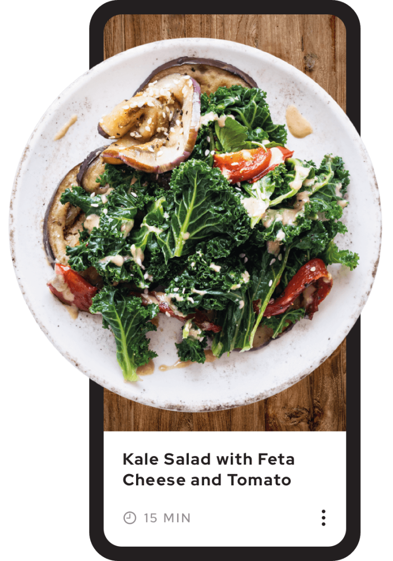 image of kale salad made by Positive Impact